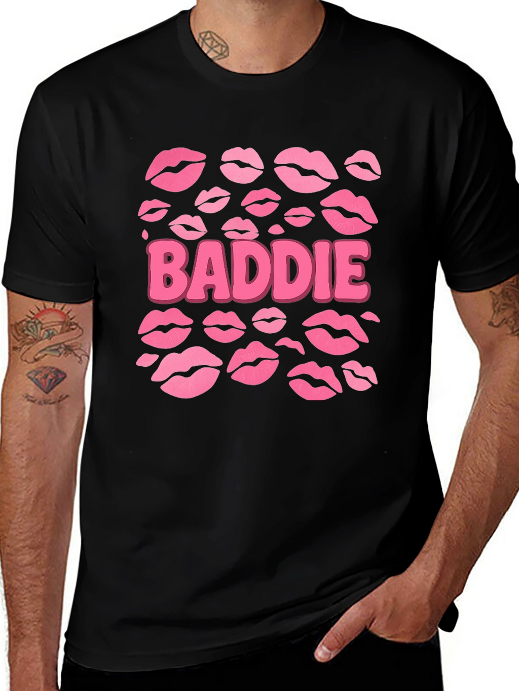 Baddie Lips Graphic Tee - Trendy Womens Fashion