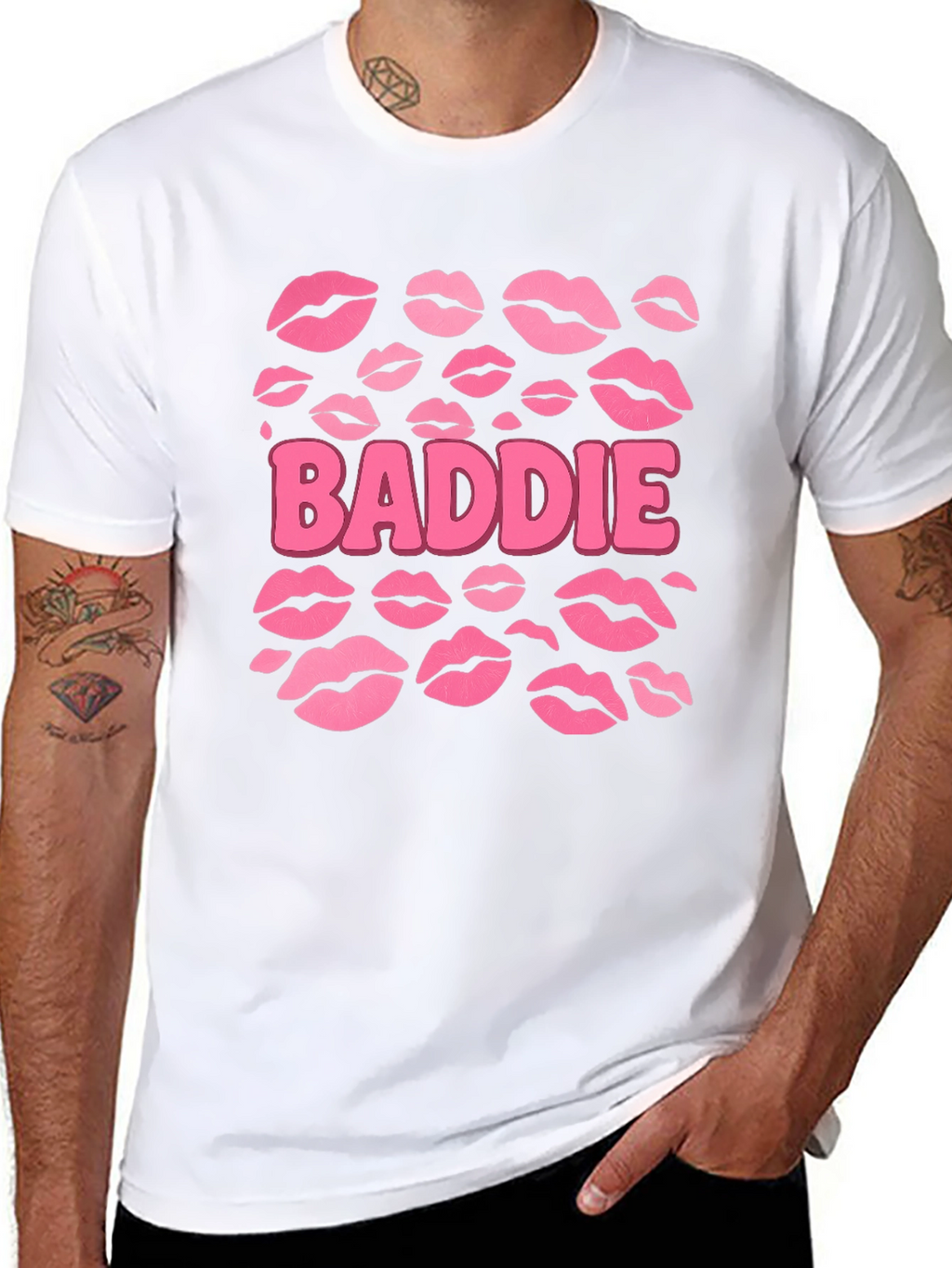 Baddie Lips Graphic Tee - Trendy Womens Fashion