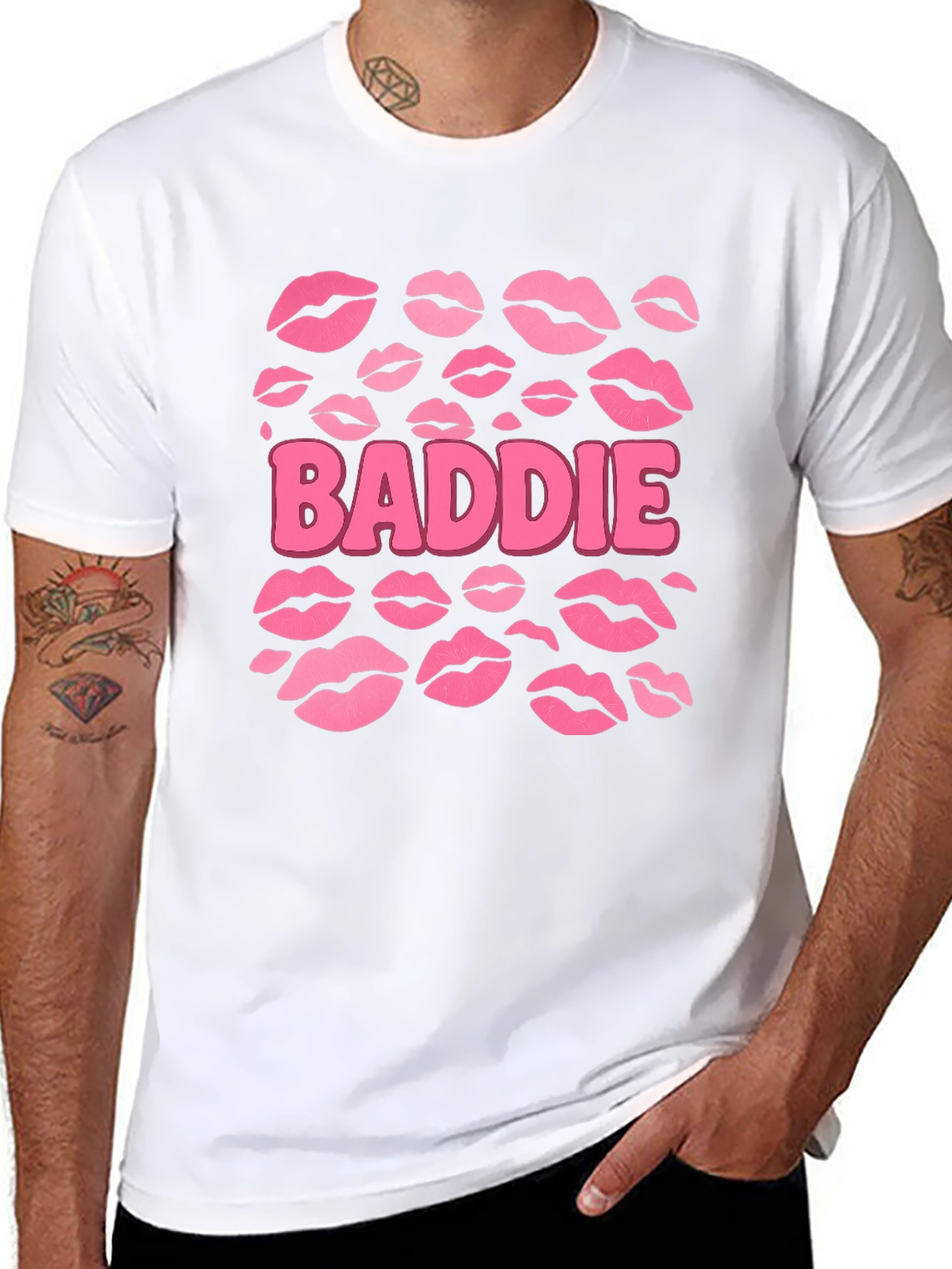 Baddie Lips Graphic Tee - Trendy Womens Fashion