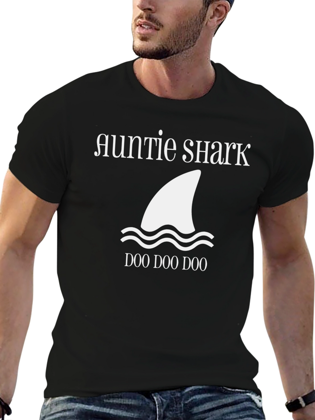 Auntie Shark Doo Doo Doo T-Shirt - Novelty Tee