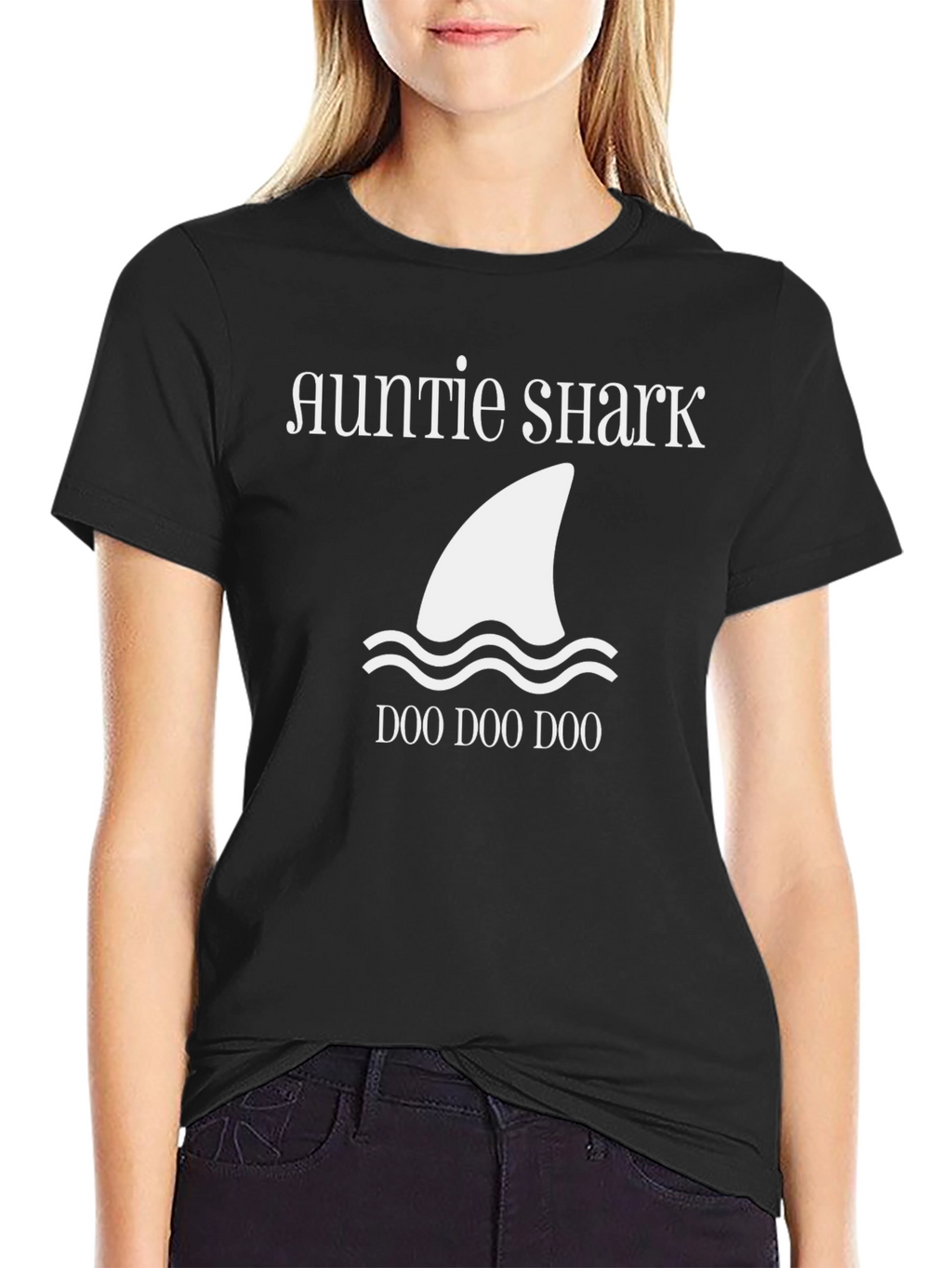 Auntie Shark Doo Doo Doo T-Shirt - Novelty Tee