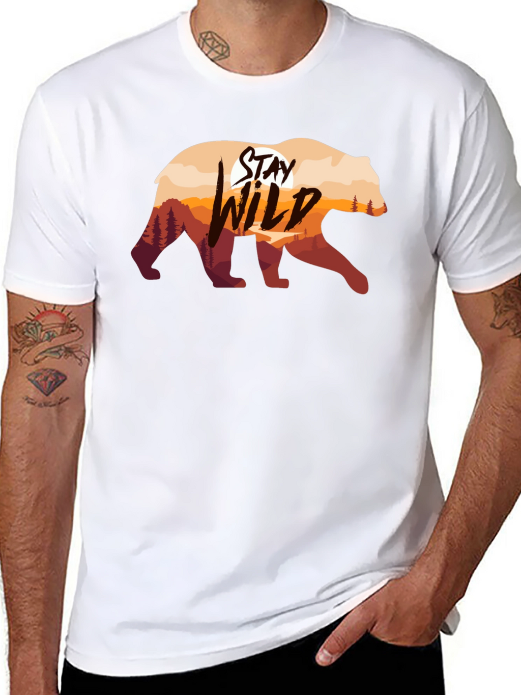 Stay Wild Bear Graphic T-Shirt