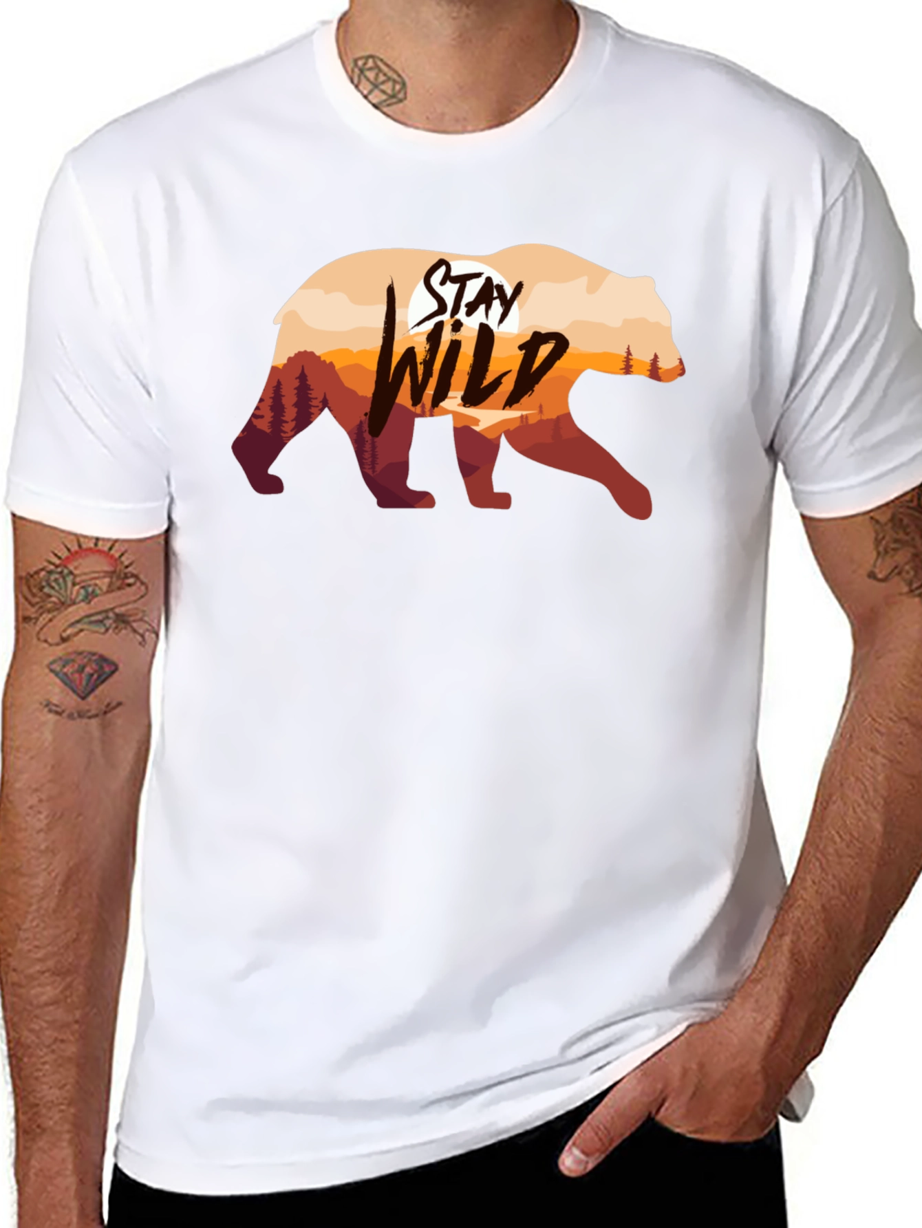 Stay Wild Bear Graphic T-Shirt