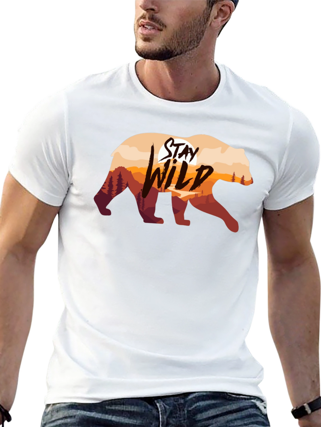 Stay Wild Bear Graphic T-Shirt