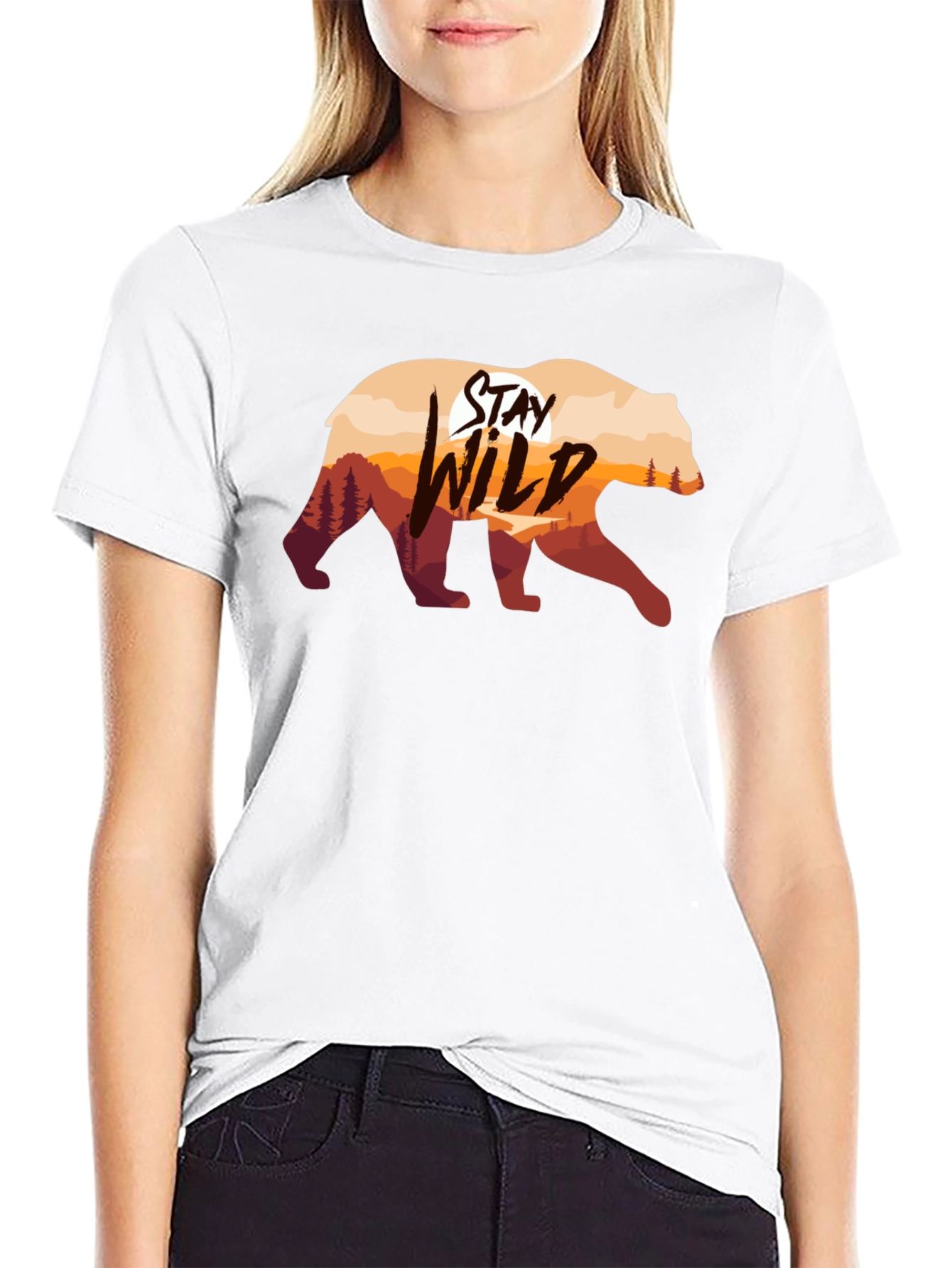 Stay Wild Bear Graphic T-Shirt