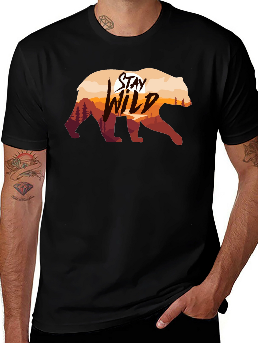 Stay Wild Bear Graphic T-Shirt