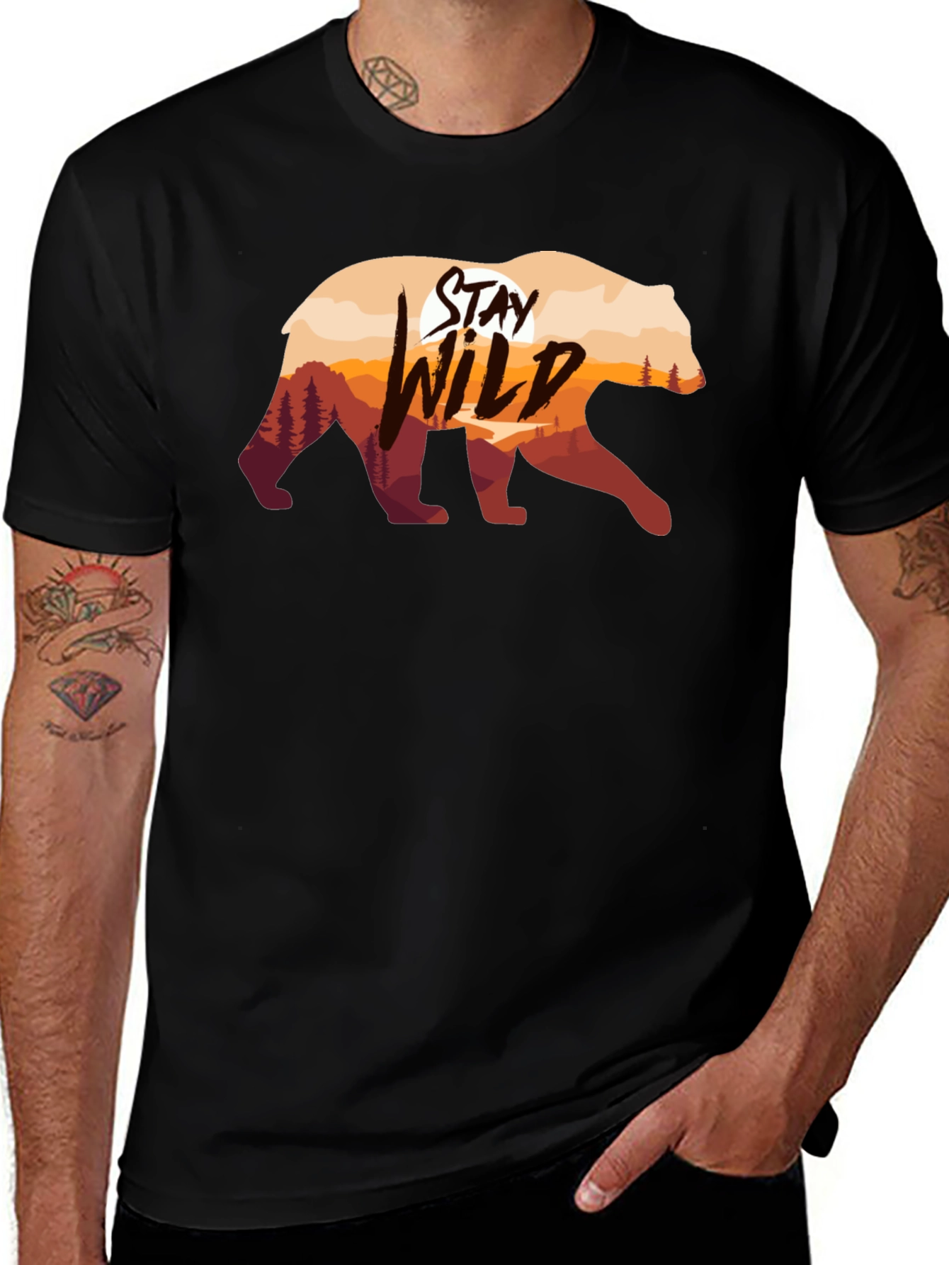 Stay Wild Bear Graphic T-Shirt