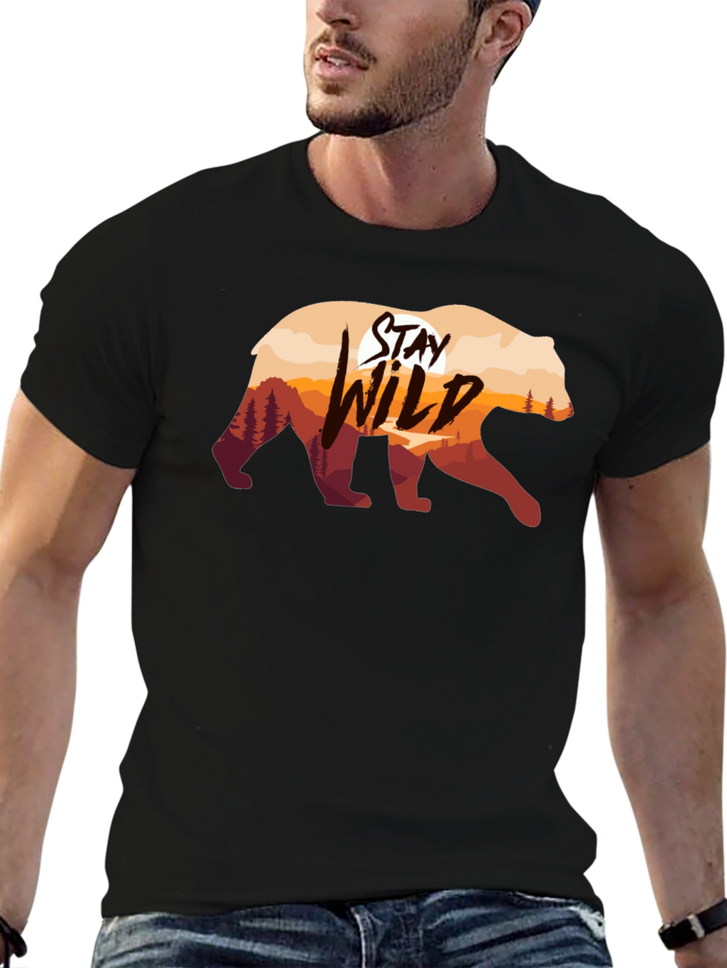 Stay Wild Bear Graphic T-Shirt