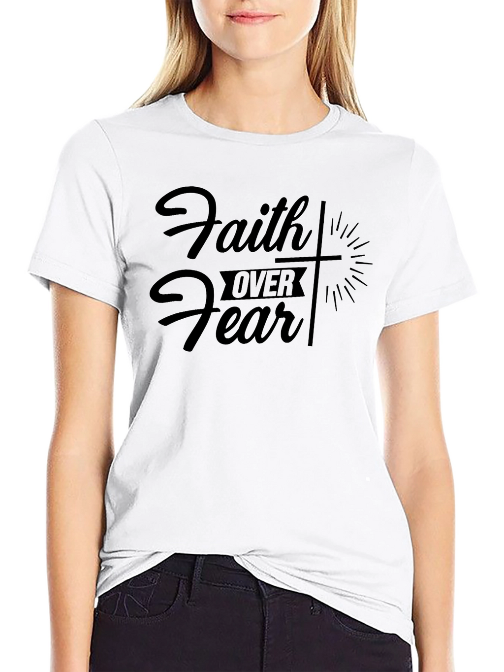 Faith Over Fear Christian Graphic T-Shirt
