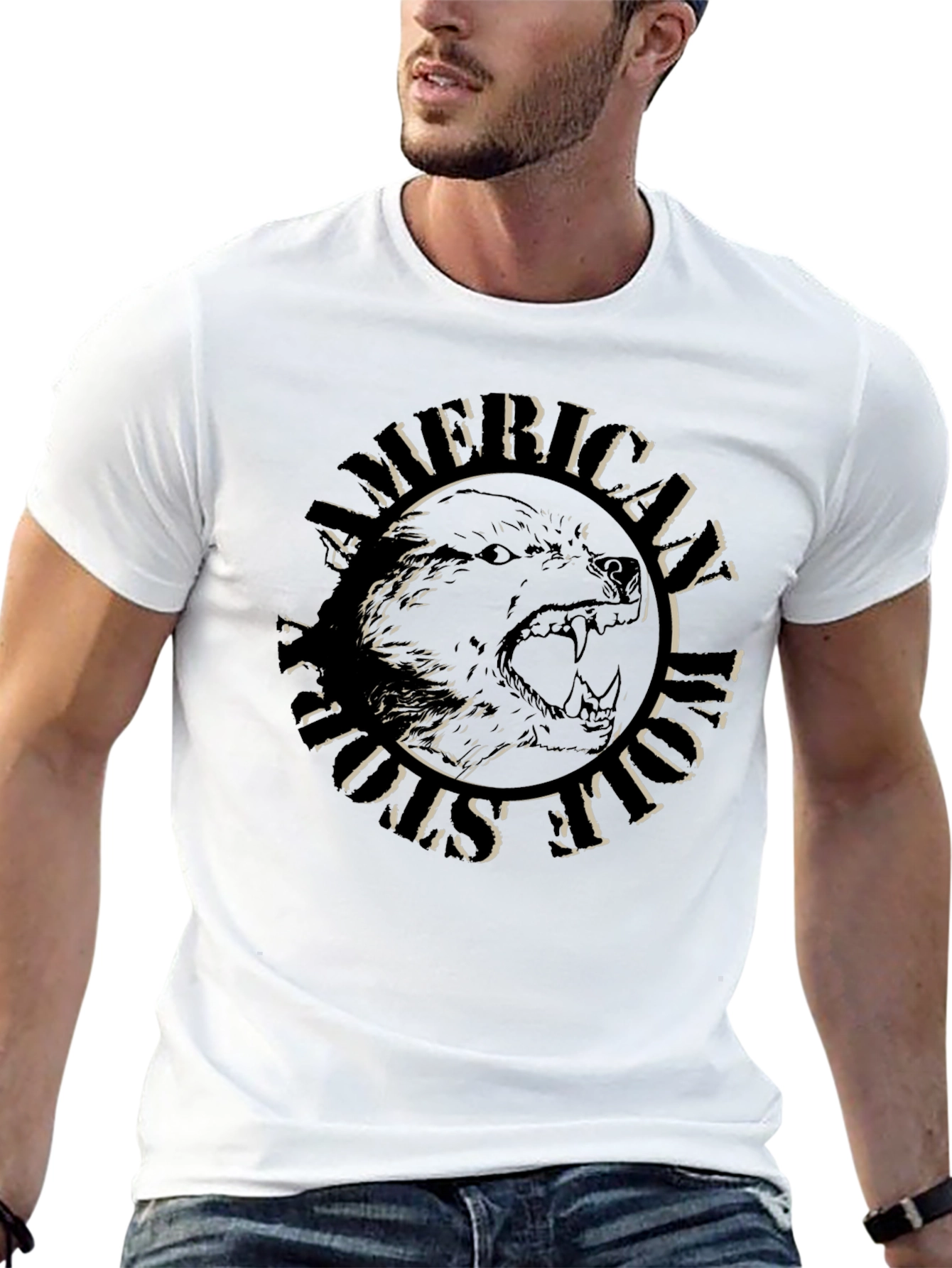 American Wolf T-Shirt - Fierce Design