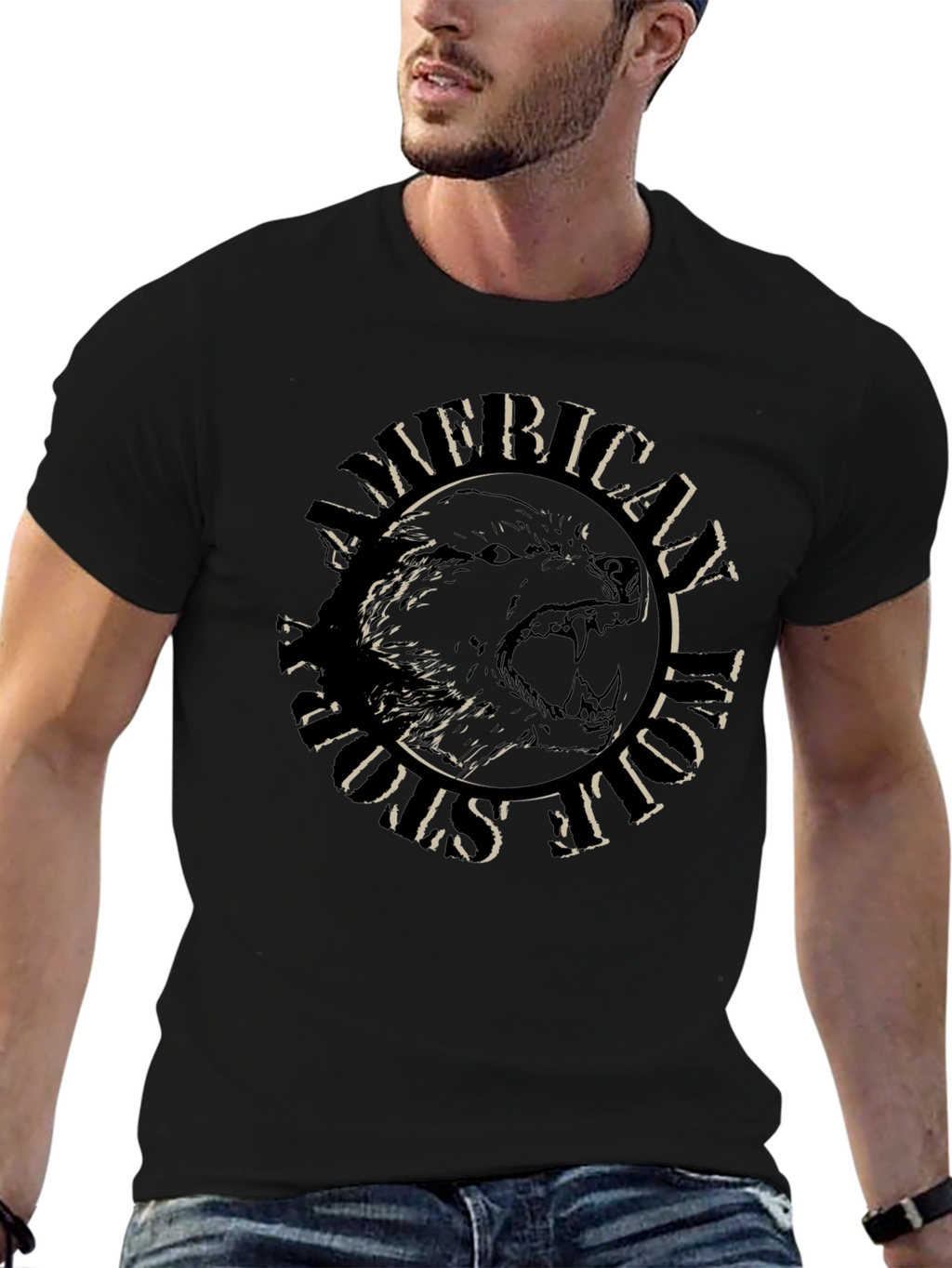 American Wolf T-Shirt - Fierce Design