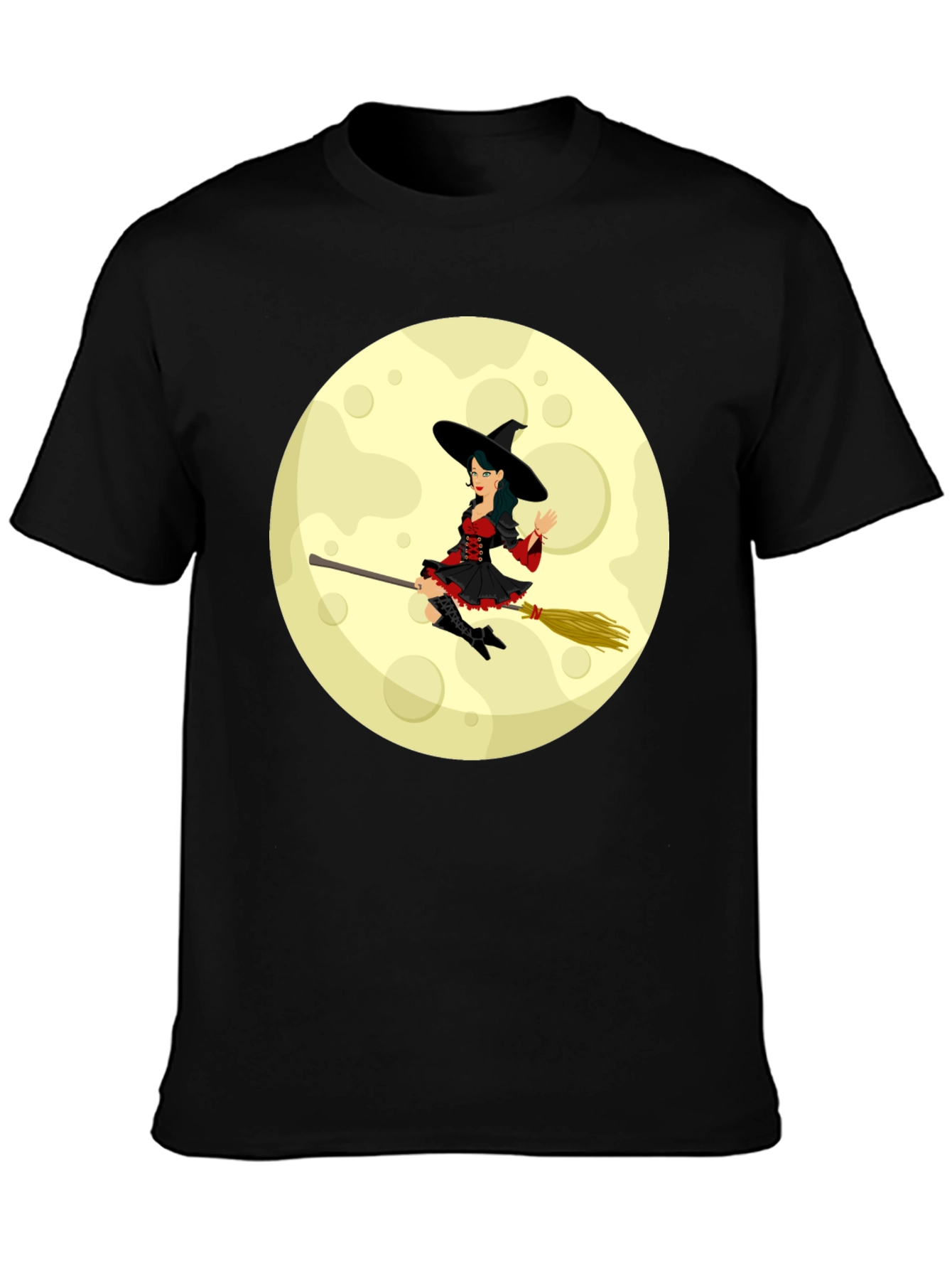 Halloween Witch Moon Graphic T-Shirt