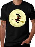 Halloween Witch Moon Graphic T-Shirt