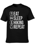 Eat Sleep Hiking Repeat T-Shirt - Black