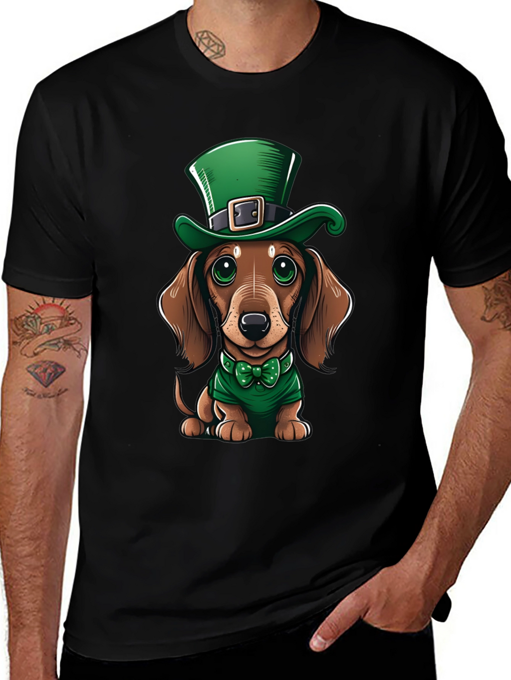 St. Patricks Day Dachshund Graphic Tee
