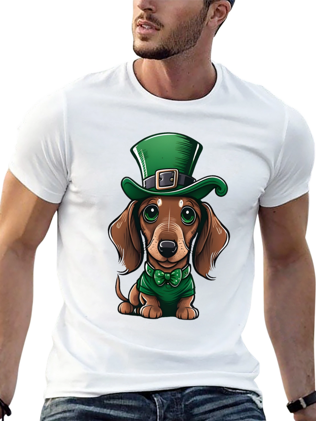 St. Patricks Day Dachshund Graphic Tee