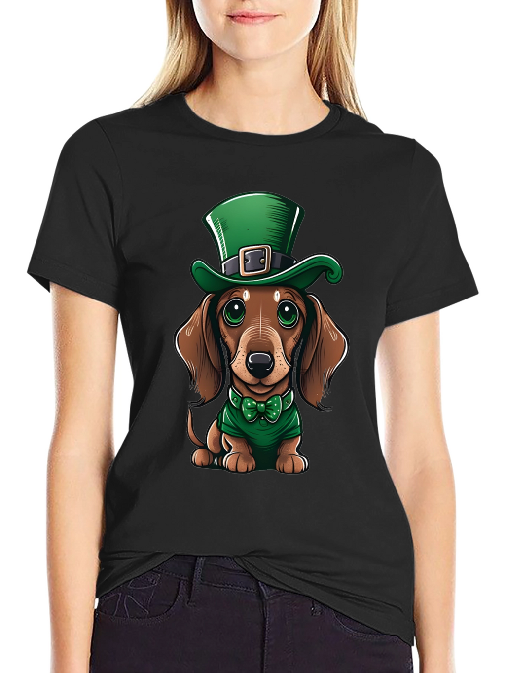 St. Patricks Day Dachshund Graphic Tee