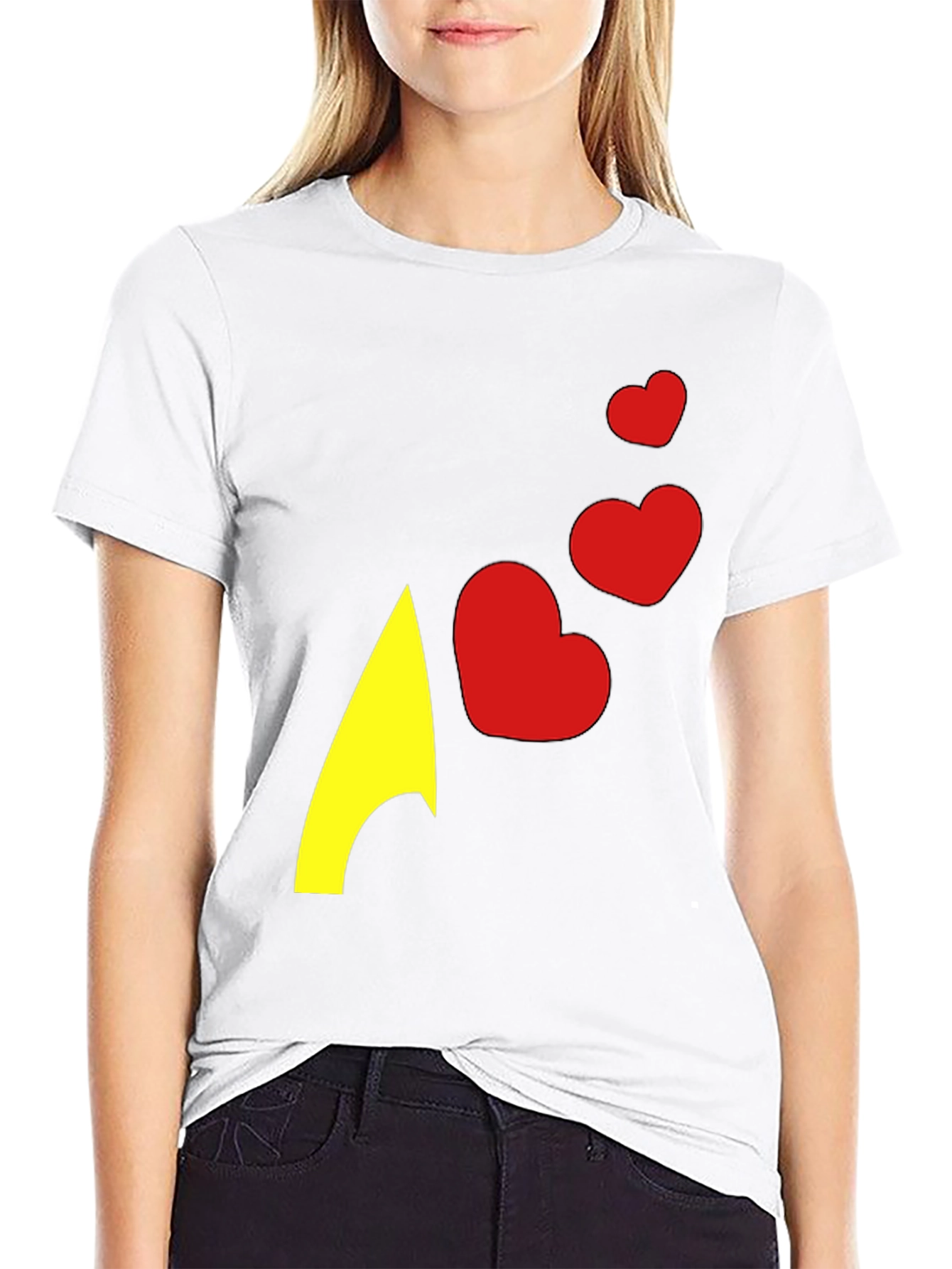 Heart Arrow Graphic Tee - Black Casual Shirt