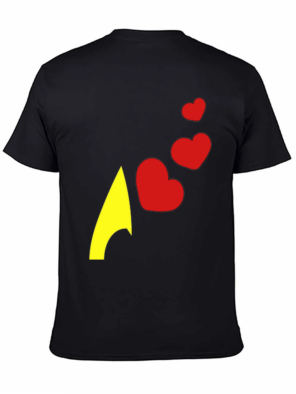 Heart Arrow Graphic Tee - Black Casual Shirt
