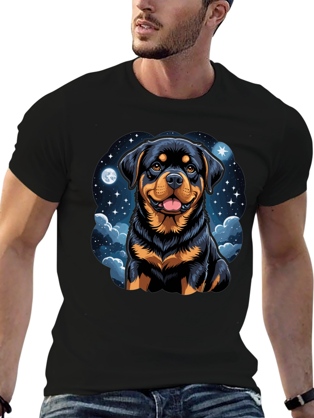 Rottweiler Dog Lover Black T-Shirt