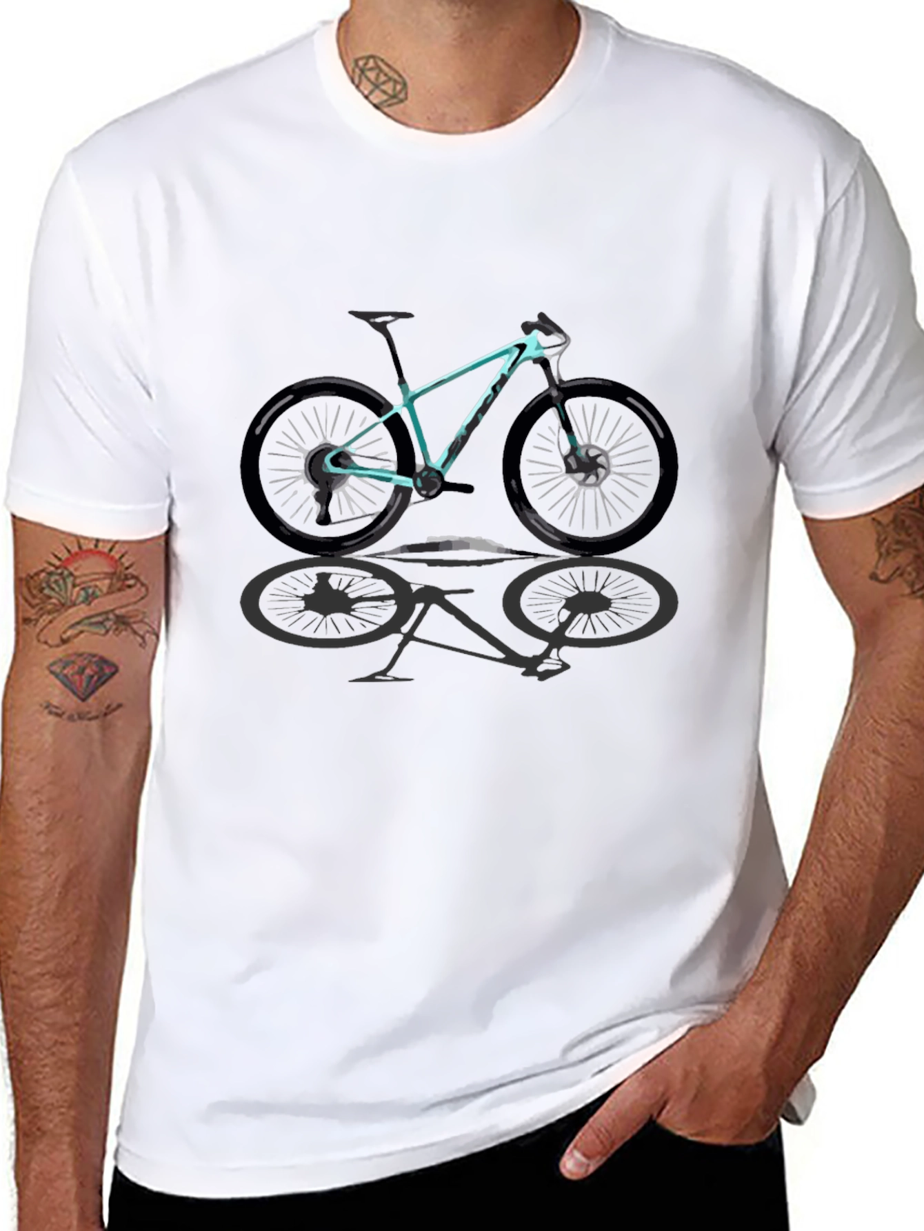 Mountain Bike Graphic T-Shirt - Casual Style