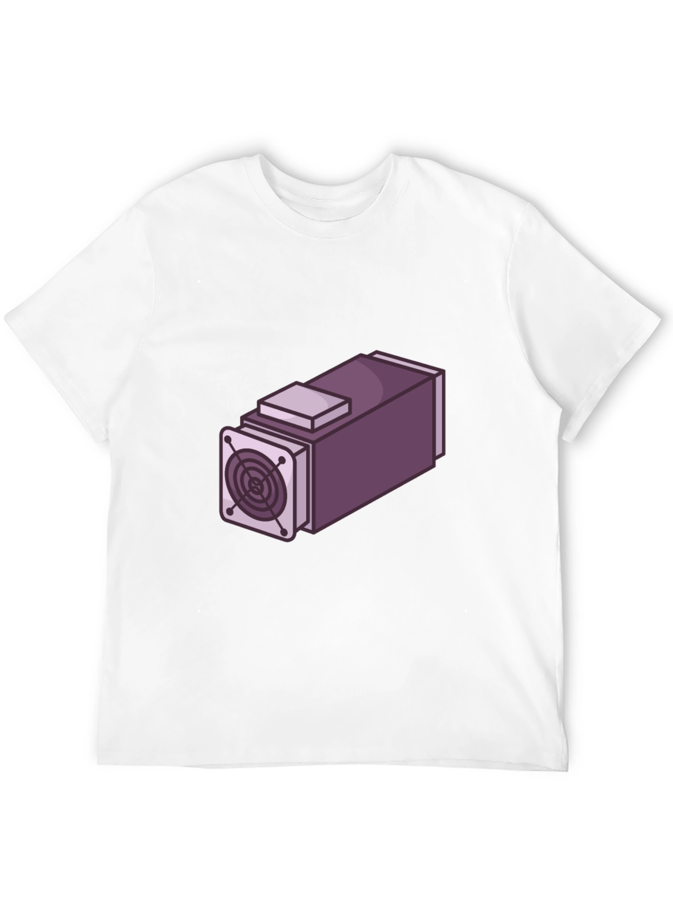 Geeky Purple Mining Rig Graphic T-Shirt