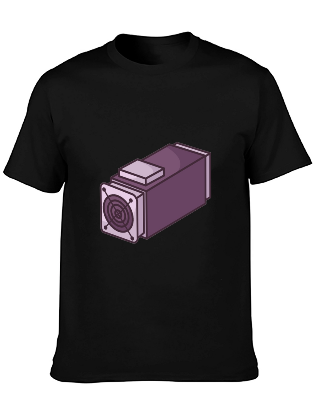 Geeky Purple Mining Rig Graphic T-Shirt