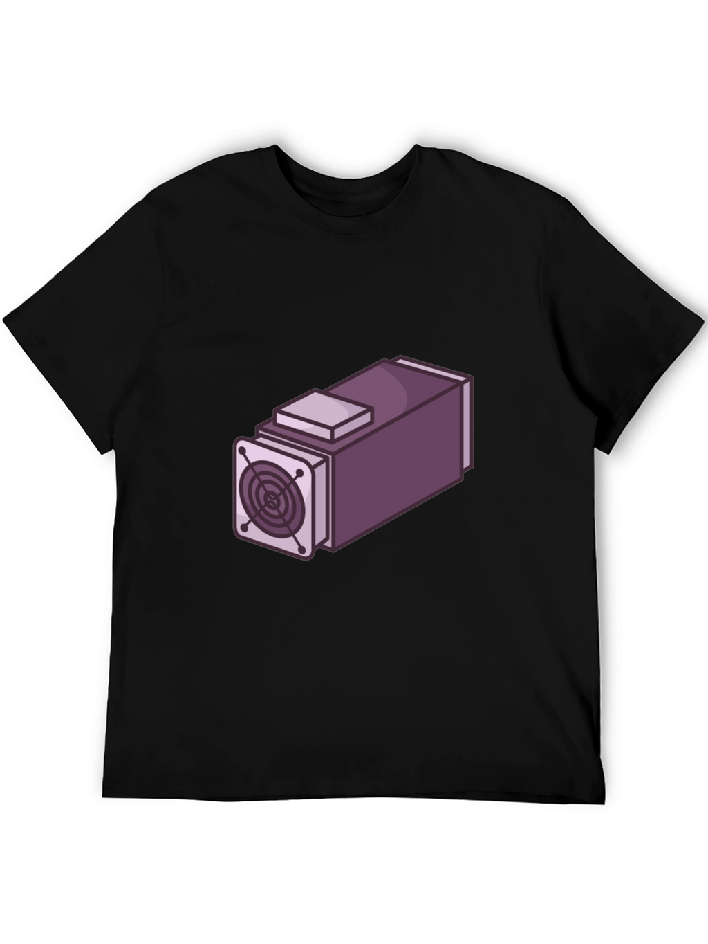 Geeky Purple Mining Rig Graphic T-Shirt