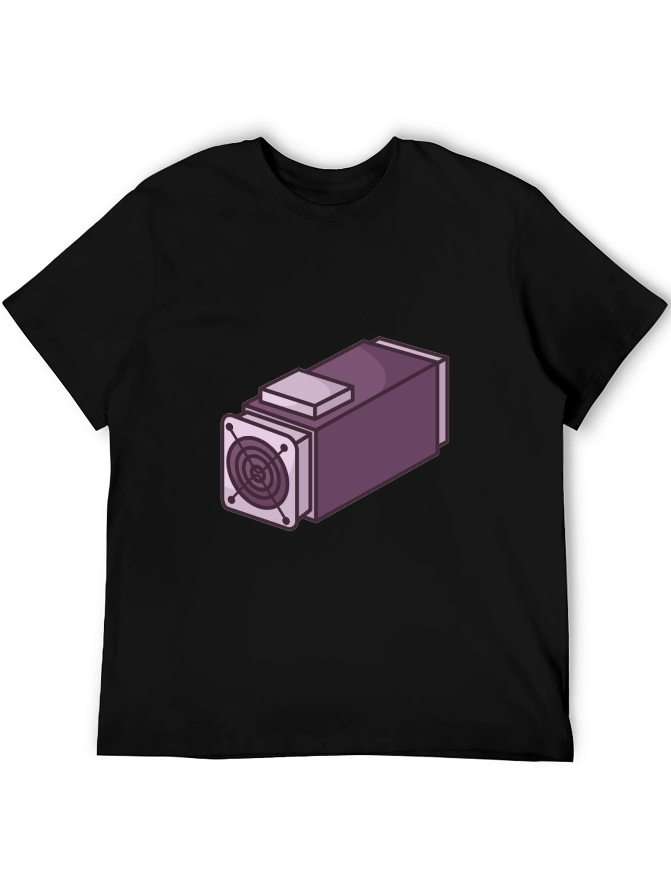 Geeky Purple Mining Rig Graphic T-Shirt