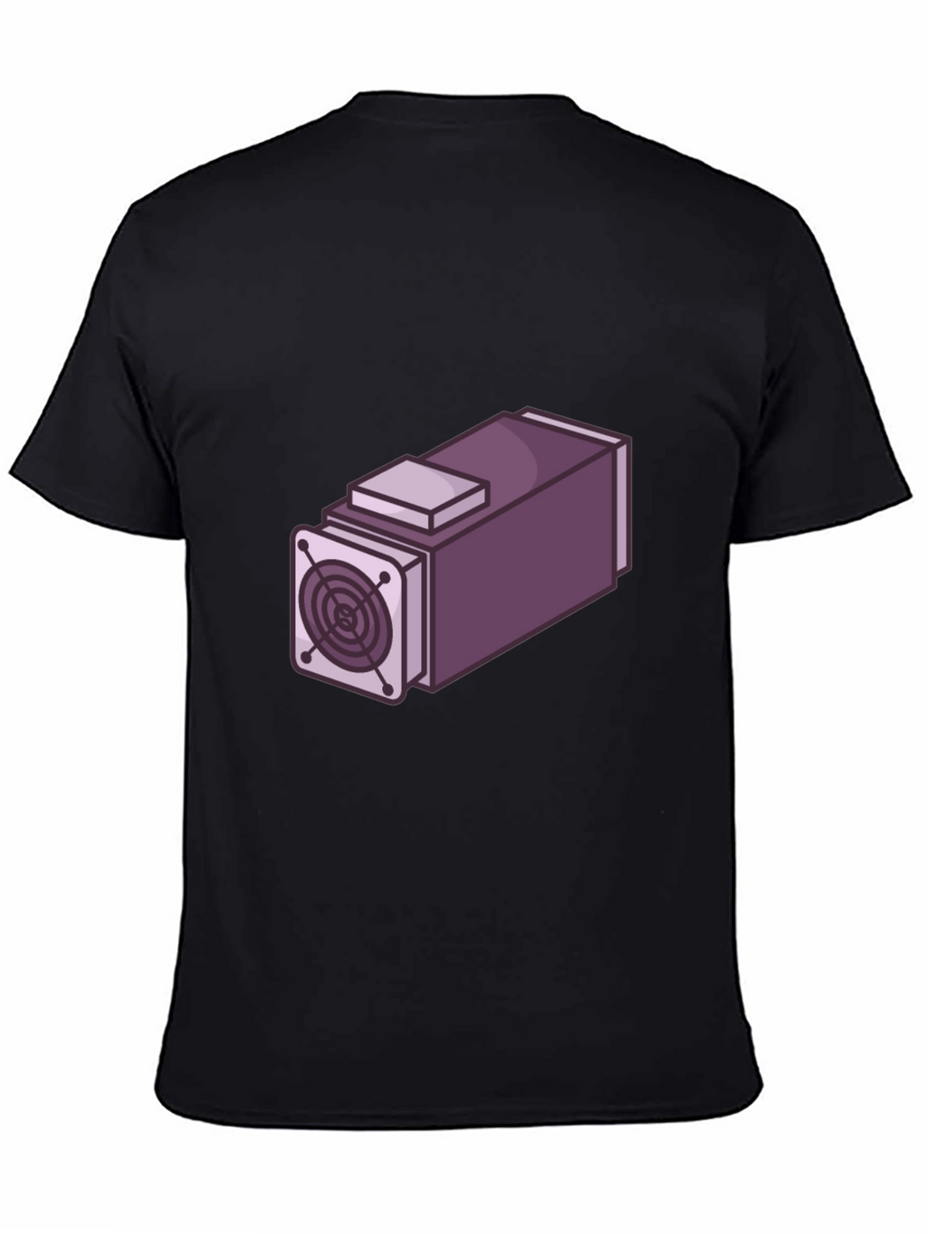 Geeky Purple Mining Rig Graphic T-Shirt