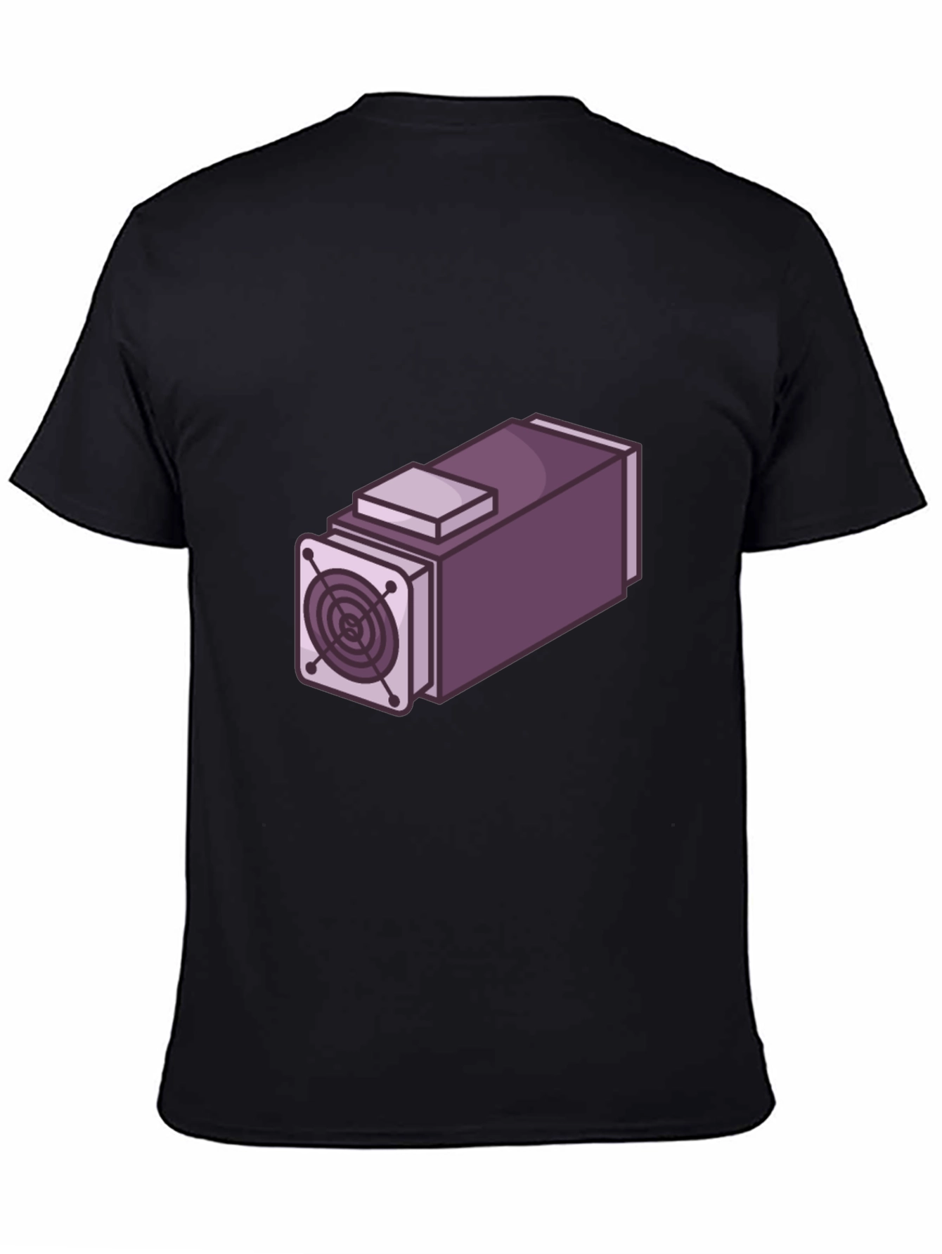 Geeky Purple Mining Rig Graphic T-Shirt