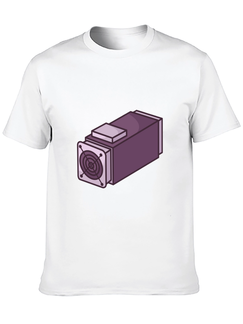 Geeky Purple Mining Rig Graphic T-Shirt