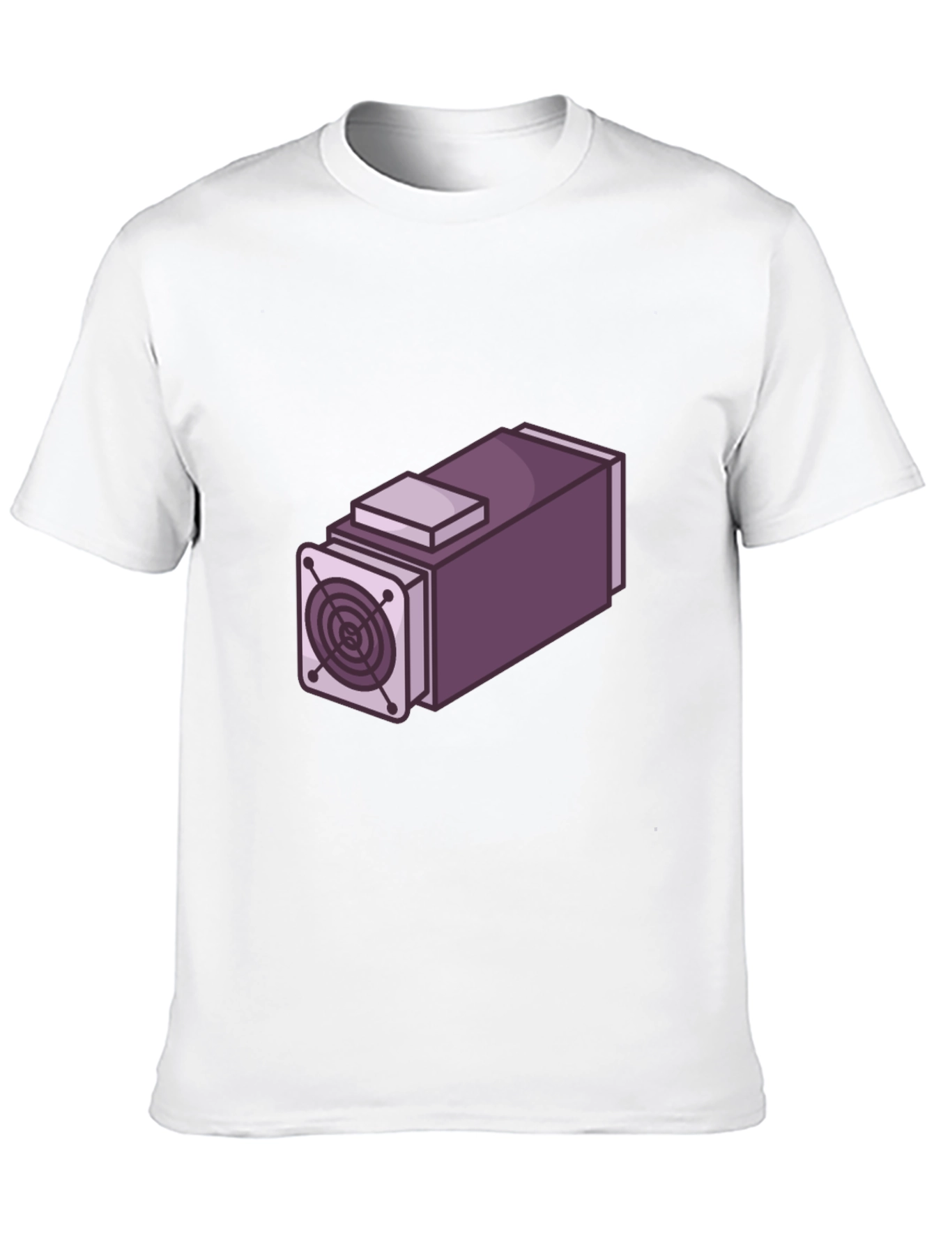 Geeky Purple Mining Rig Graphic T-Shirt