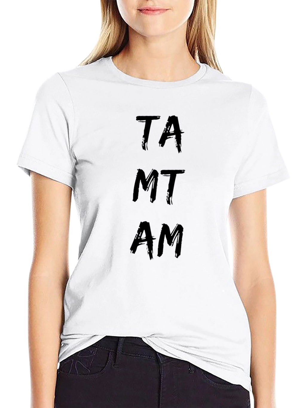 TAMTAM Black Graphic Tee - Unique Style