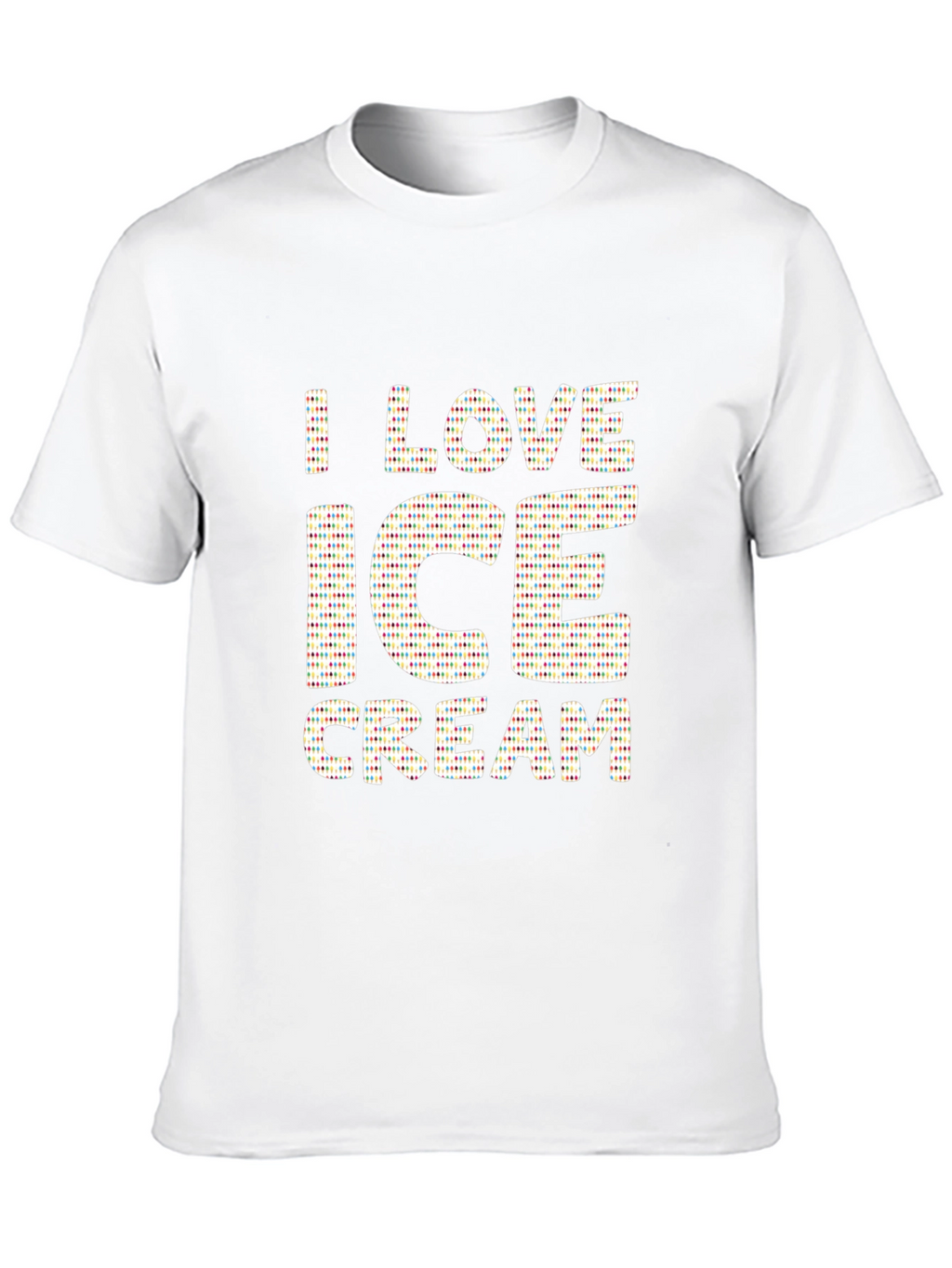 I Love Ice Cream T-Shirt - Black Cotton Tee