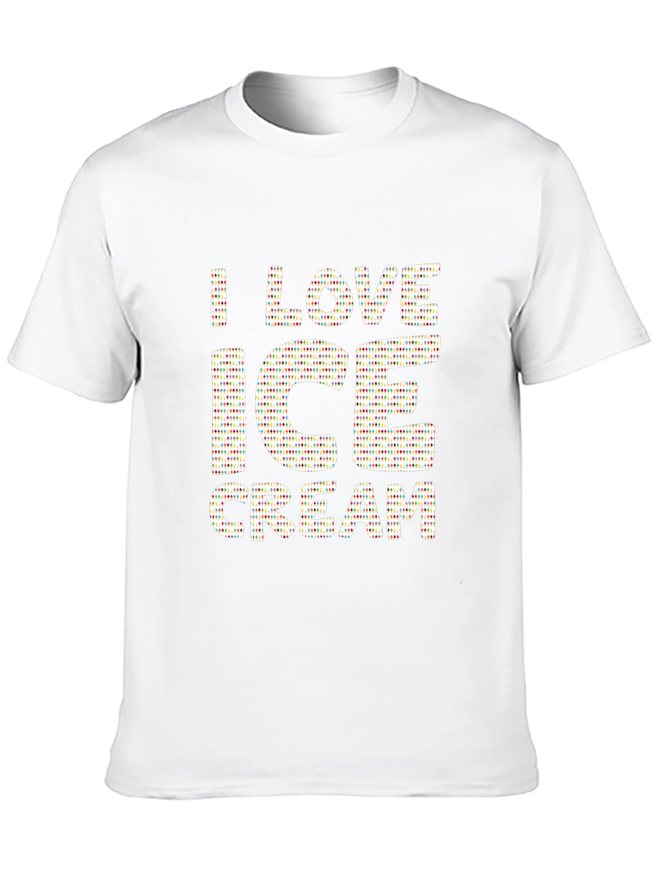 I Love Ice Cream T-Shirt - Black Cotton Tee