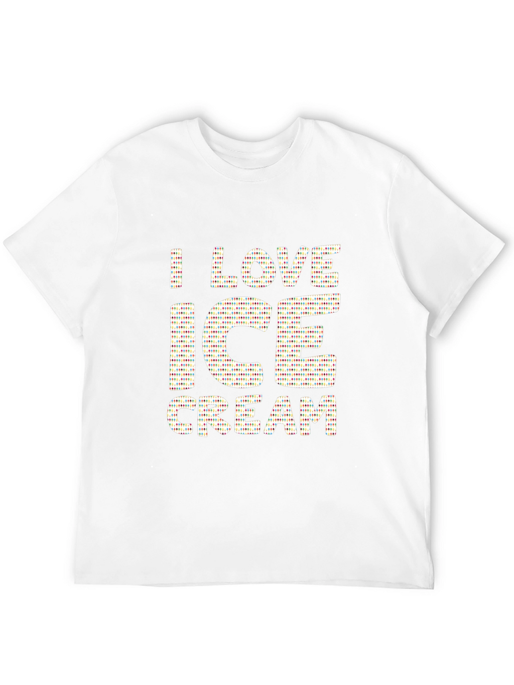 I Love Ice Cream T-Shirt - Black Cotton Tee