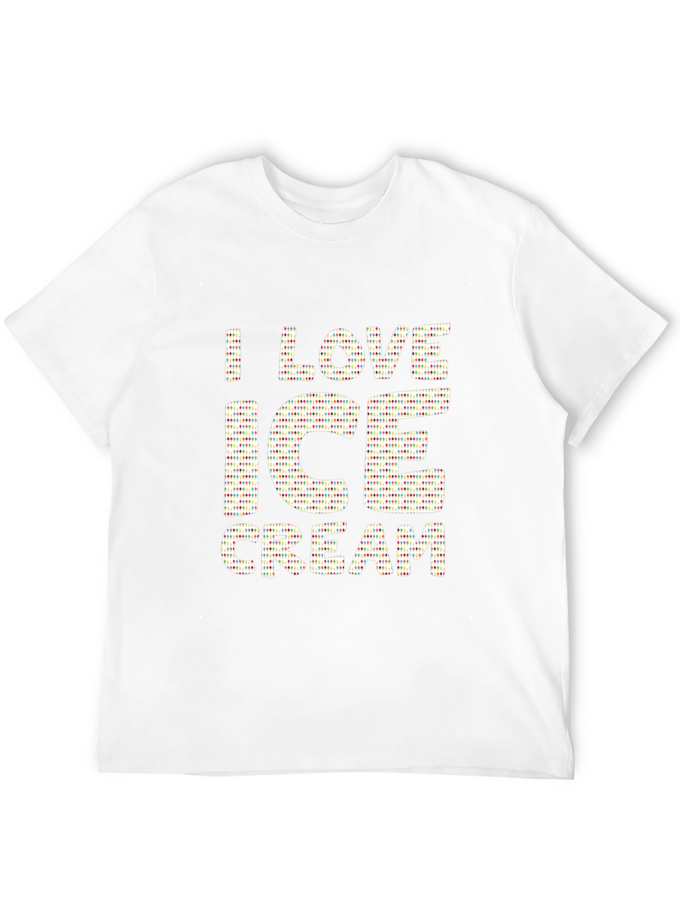 I Love Ice Cream T-Shirt - Black Cotton Tee