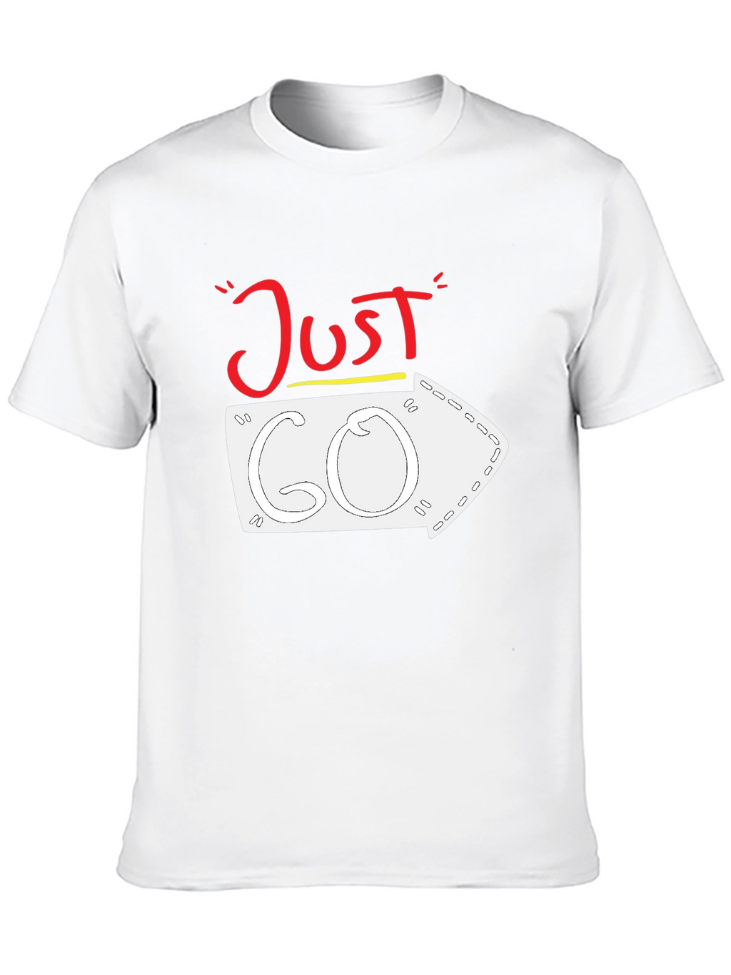 Just Go Arrow Graphic Tee - Black Cotton T-Shirt