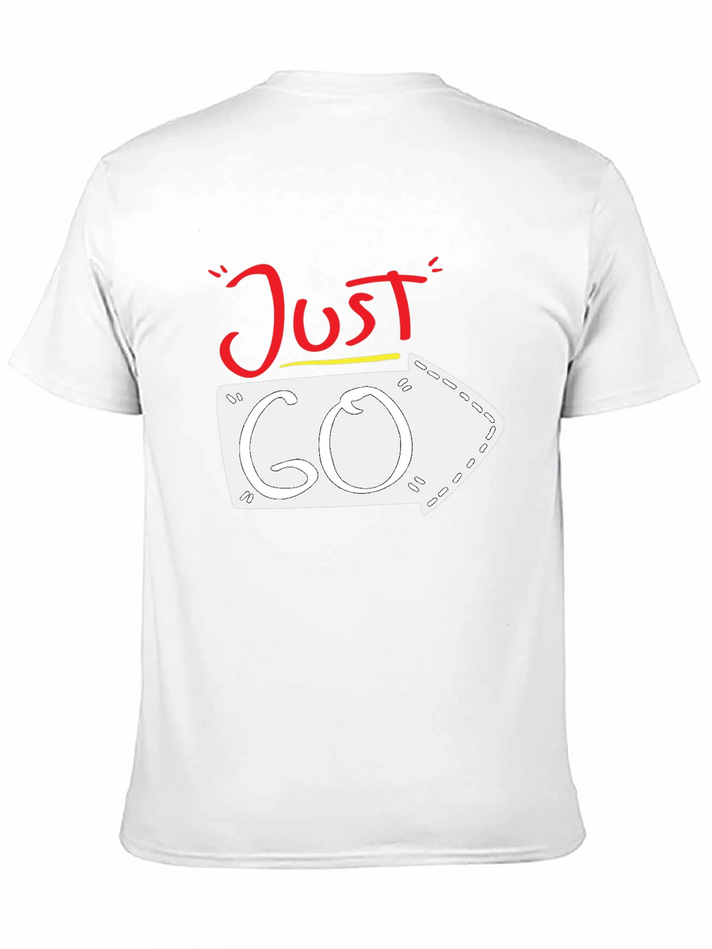 Just Go Arrow Graphic Tee - Black Cotton T-Shirt