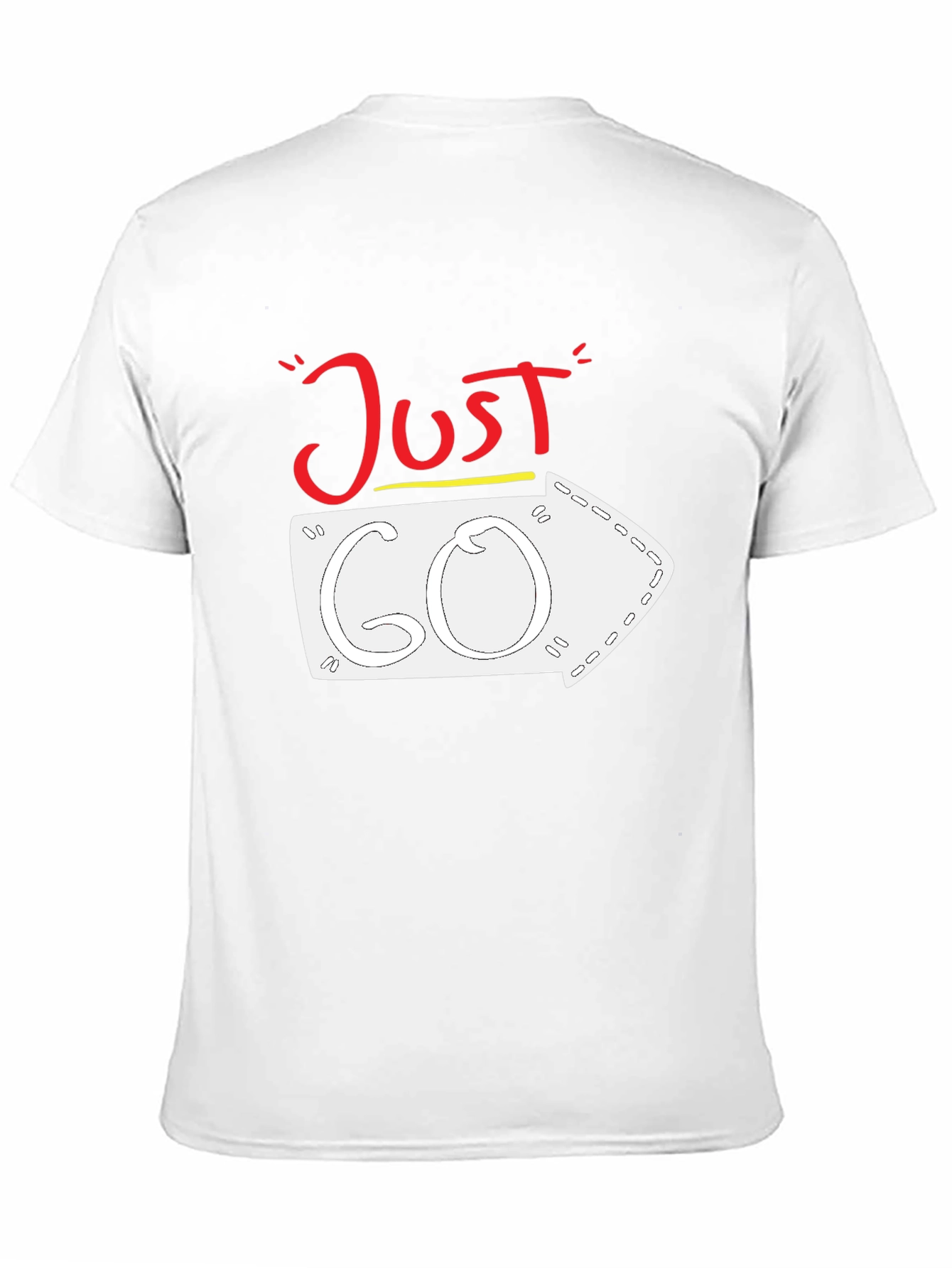 Just Go Arrow Graphic Tee - Black Cotton T-Shirt