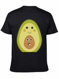 Cute Avocado Mama & Baby Black T-Shirt