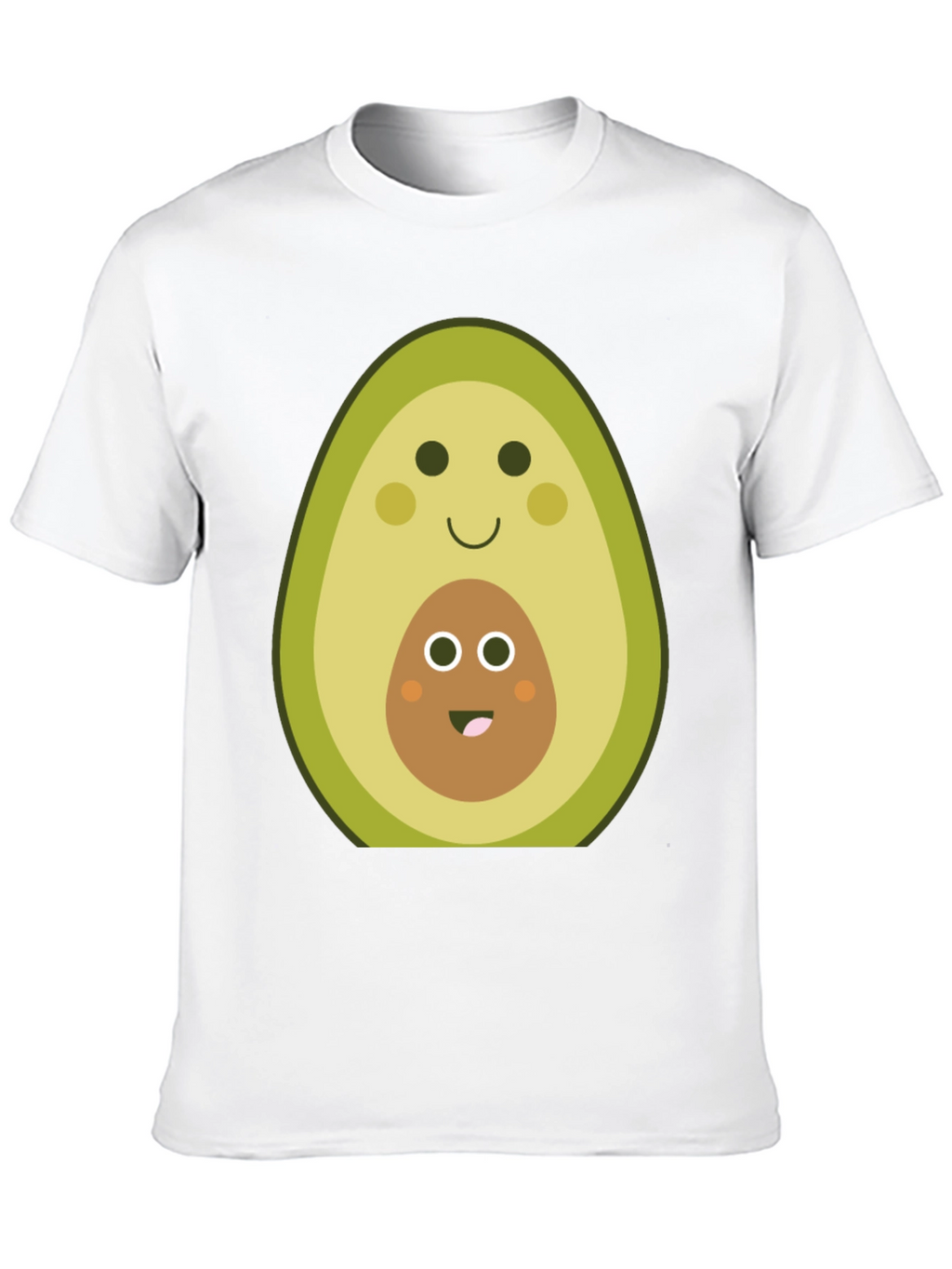 Cute Avocado Mama & Baby Black T-Shirt