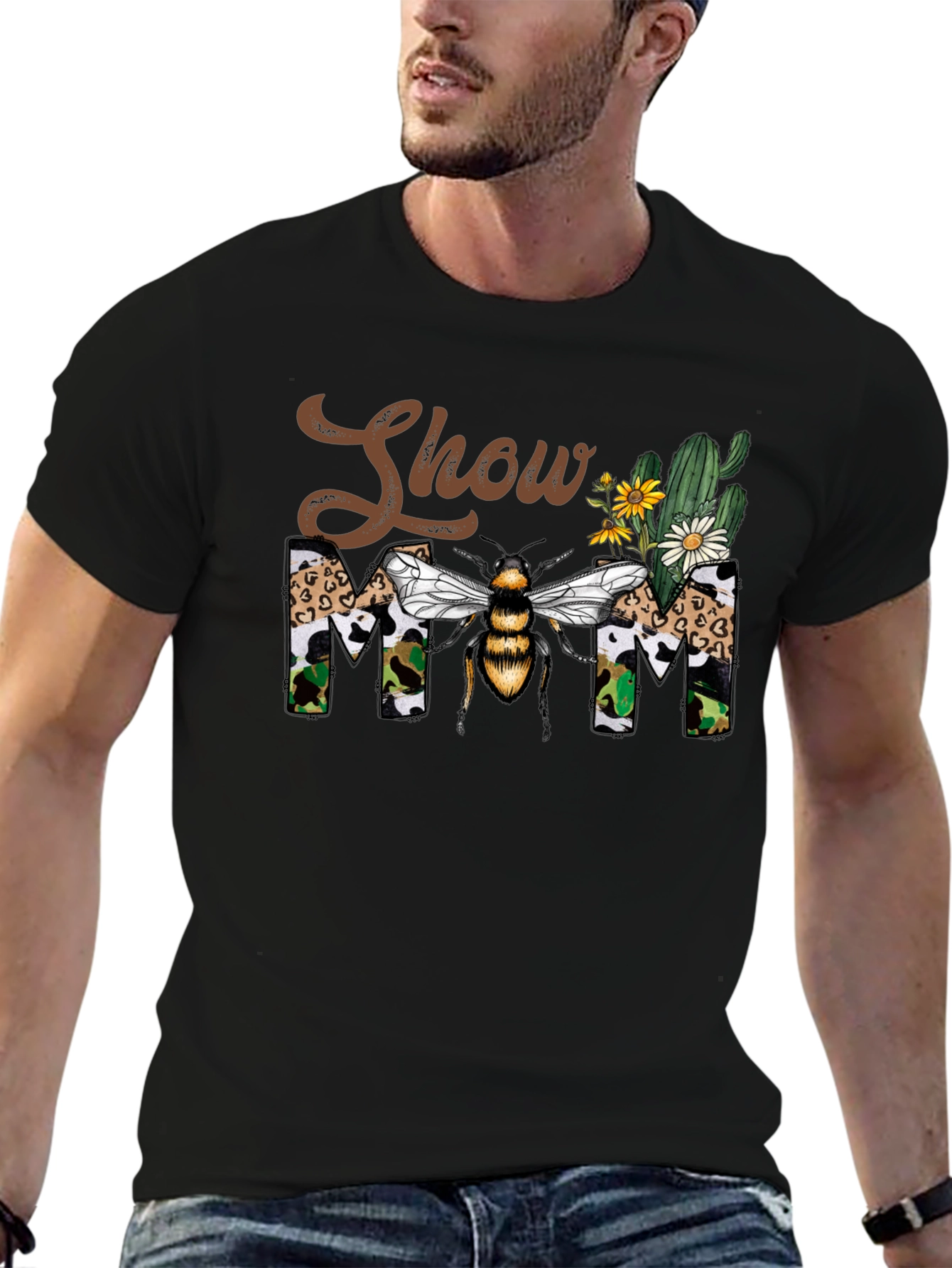 Show Mom Bee Graphic T-Shirt
