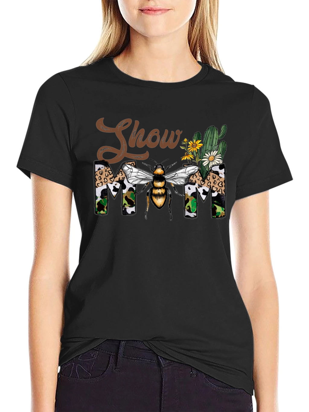 Show Mom Bee Graphic T-Shirt