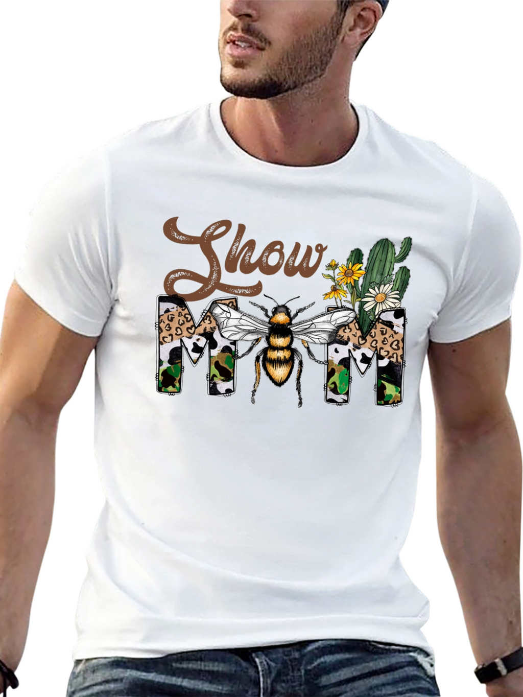 Show Mom Bee Graphic T-Shirt