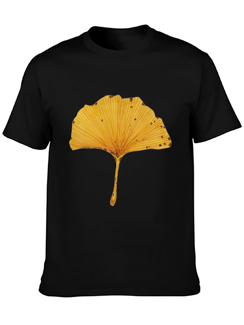 Ginkgo Leaf Black T-Shirt