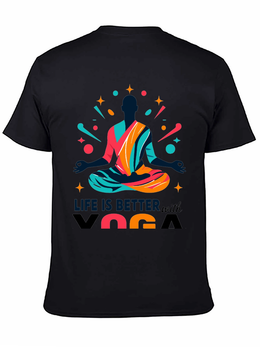 Life is Better with Yoga Mens Graphic Tee