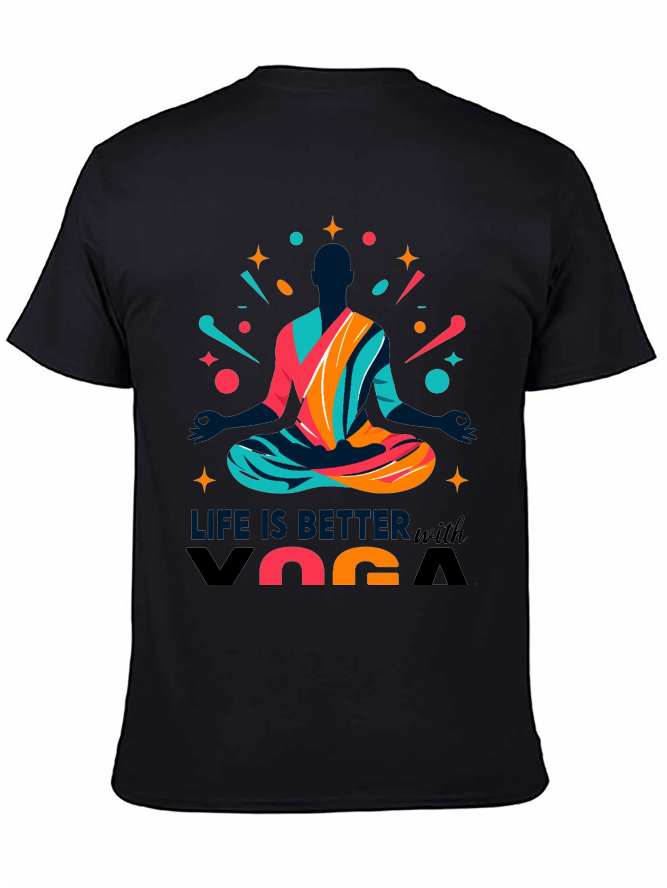 Life is Better with Yoga Mens Graphic Tee