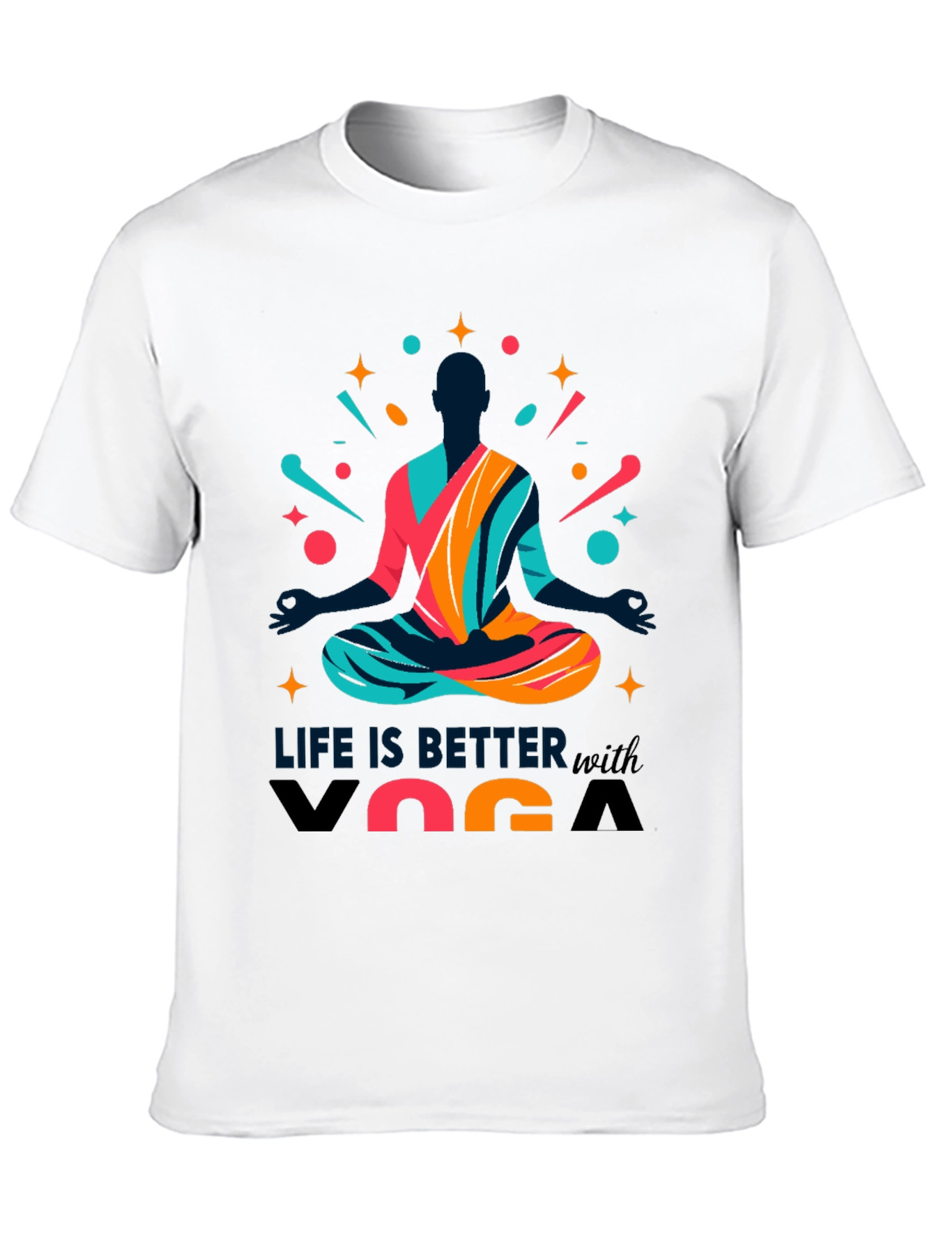 Life is Better with Yoga Mens Graphic Tee